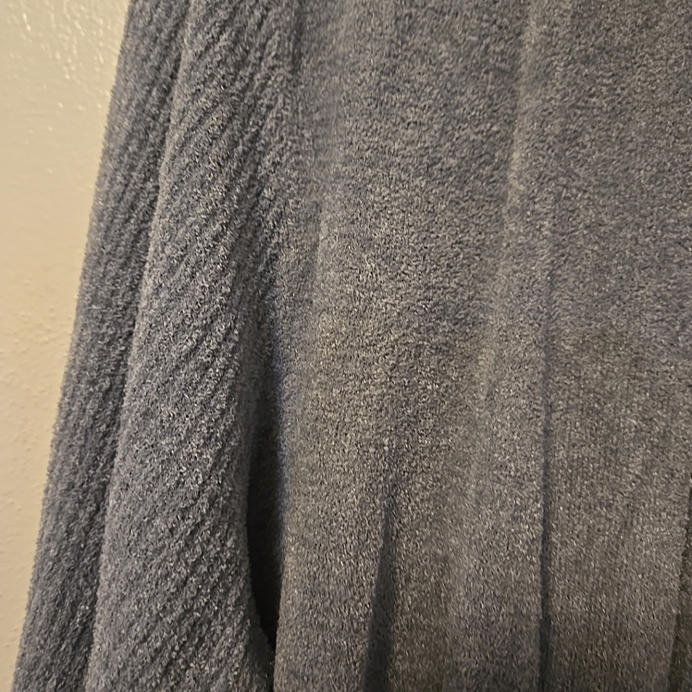 Barefoot Dreams Long Open-Front Cardigan in Light Gray - Picture 2 of 5